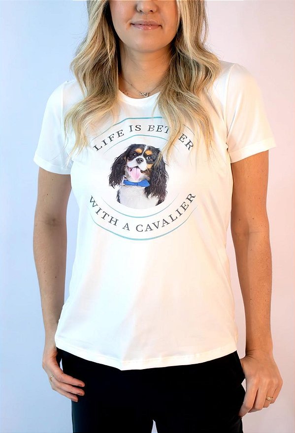 Camiseta Life is Better with Cavalier Tricolor