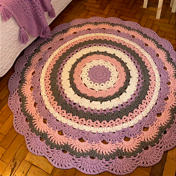 Tapete Mandala Lilás  - 1,20 mt