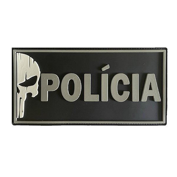 Patch Emborrachado: Costacaca (tarja) Polícia / Caveira