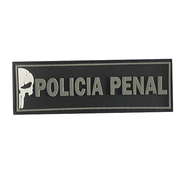 Patch Emborrrachado Tarjeta Polícia Penal Caveira