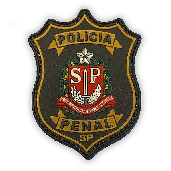Brevê (Patch) Emborrrachado colorido da Policia Penal de São Paulo