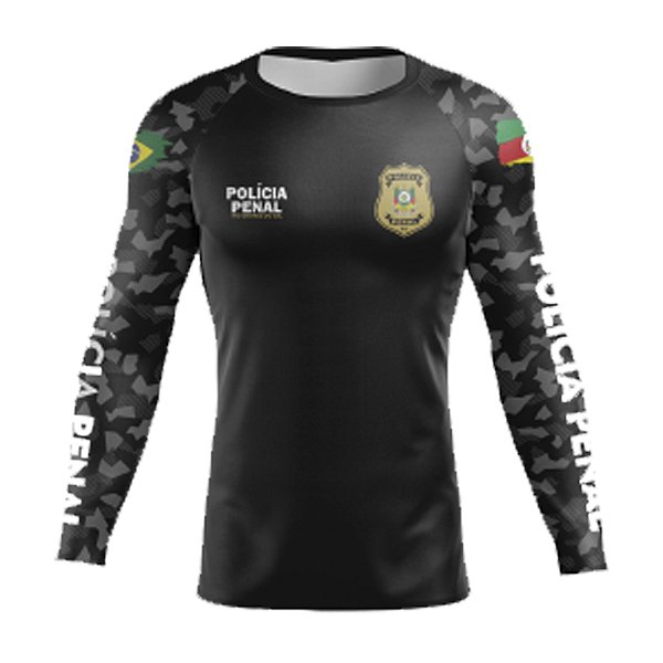Rash Polícia Penal Manga Camuflada