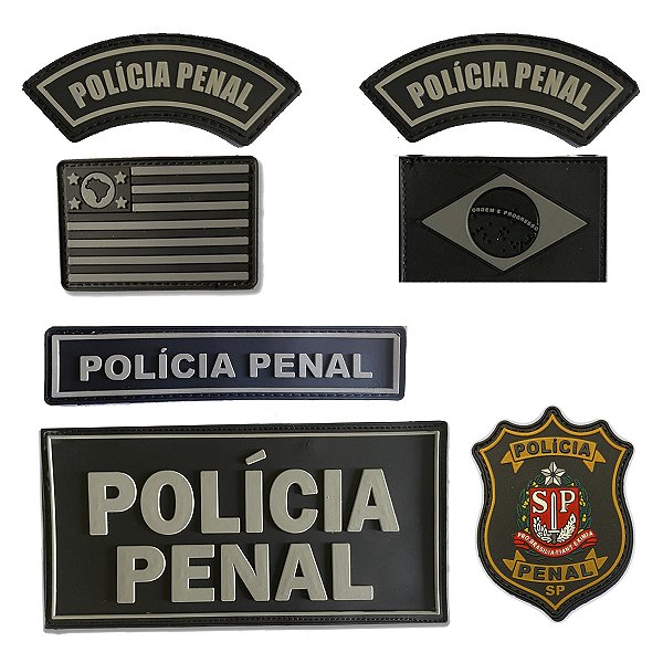 Kit Patchs Emborrachados Da Polícia Penal de São Paulo - SAP SP