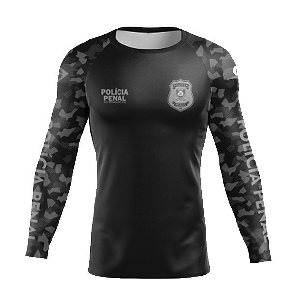 Rash Guard Polícia Penal RS – Modelo Cinza Monocromatica