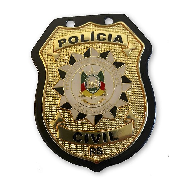 Distintivo Polícia Civil RS - (Aço resinado)