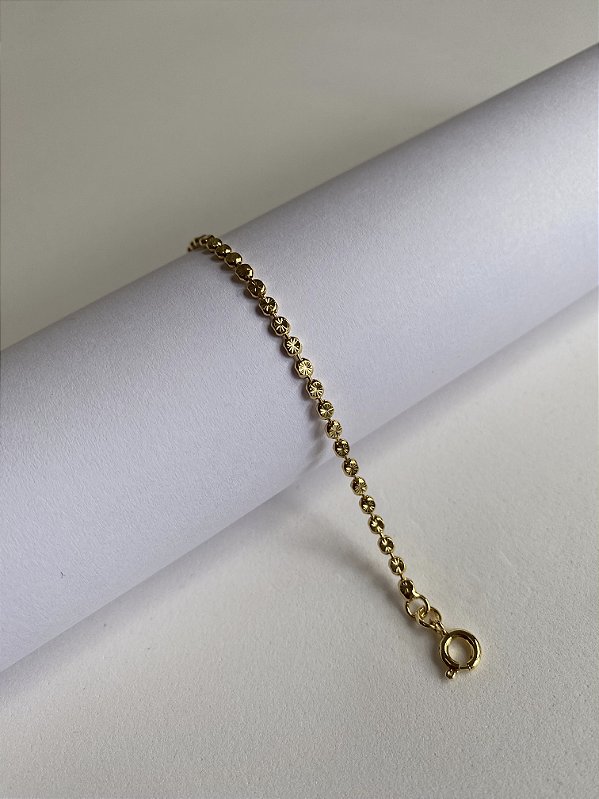 Pulseira Encanto Reluzente Banho De Ouro 18k