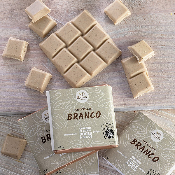 Barra de Chocolate Branco com DOCES E BOLOS BR Spices