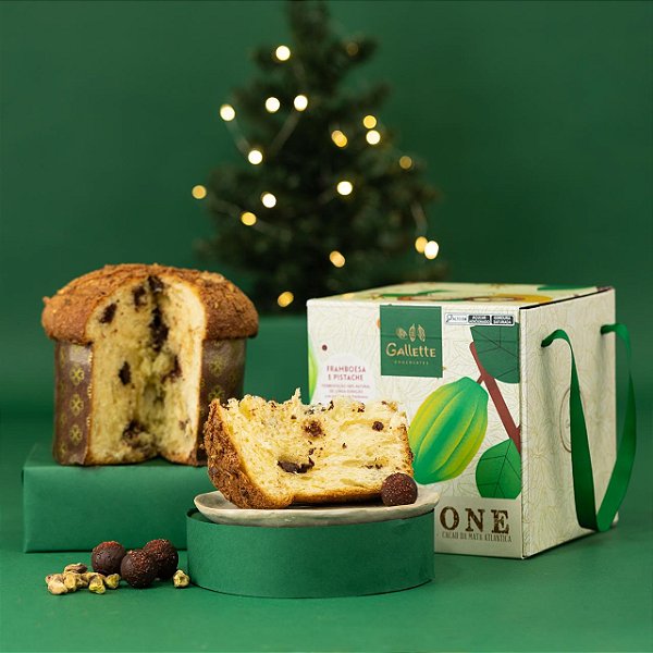 Panetone Framboesa e Pistache (500g)