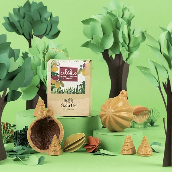 Bola de Natal Duo Caramelo