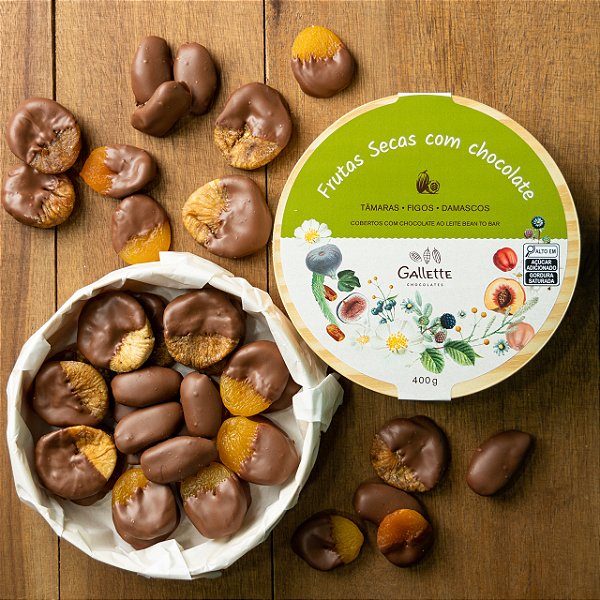 Caixa de Frutas Secas com Chocolate