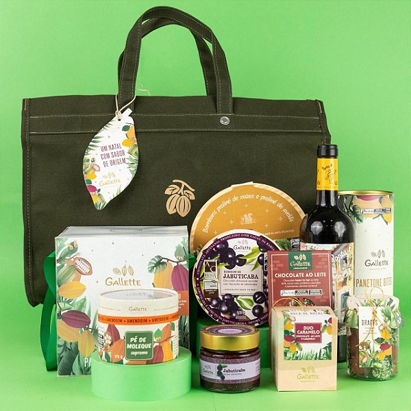 Cesta de Natal Luxo Cacau e Vinho