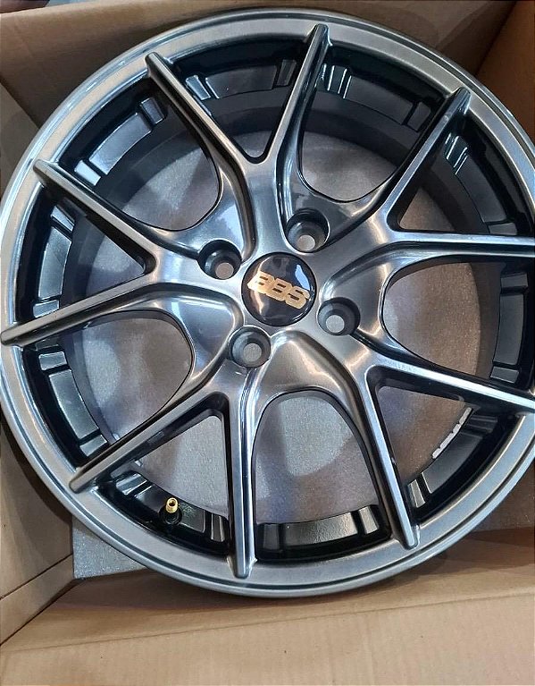 2 Rodas Rodas réplica BBS  ED0042 Aro 16 Acabamento Gloss Shadow