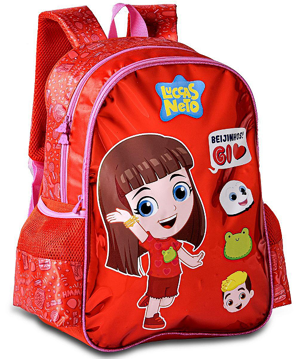 Mochila Escolar Costas Infantil Gi Luccas Neto Holográfico