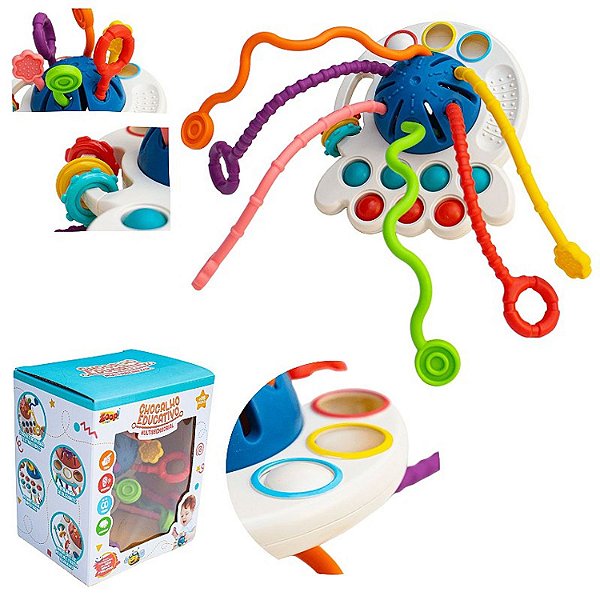 Brinquedo Interativo Montessori Sensorial Silicone Pop It