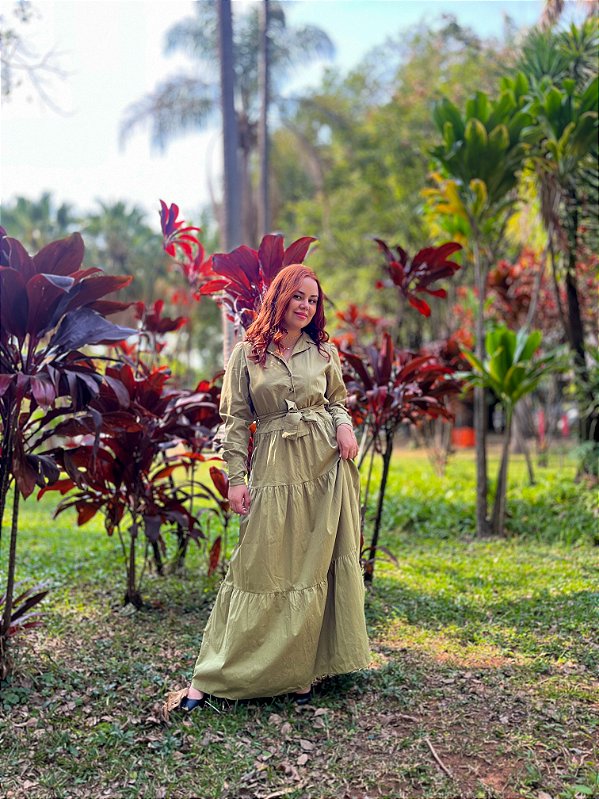 Vestido Magnus verde musgo - P