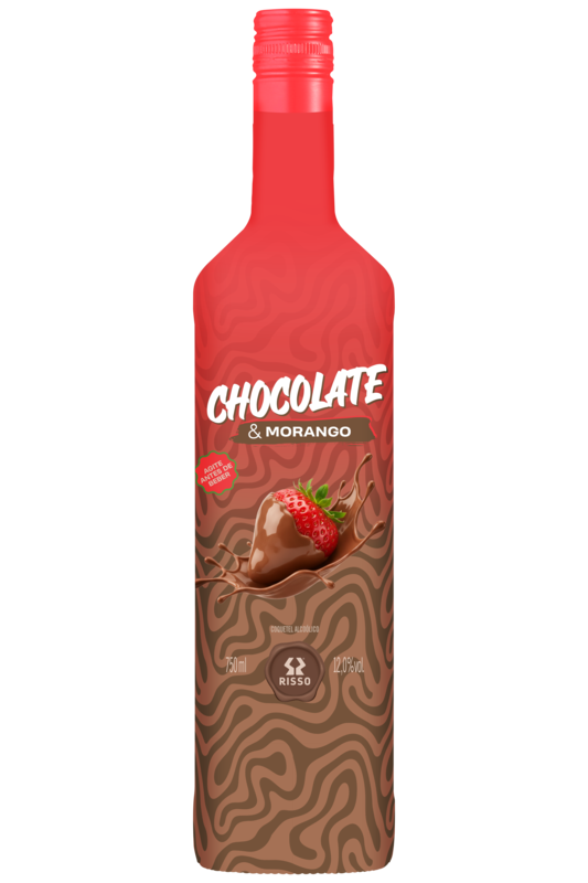 Coquetel de Chocolate com Morango Risso 750ml