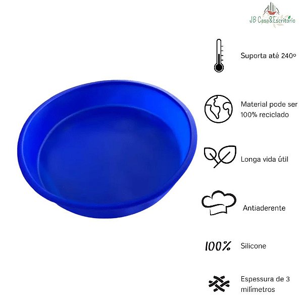Forma de Silicone Para Bolo ou Torta Lisa