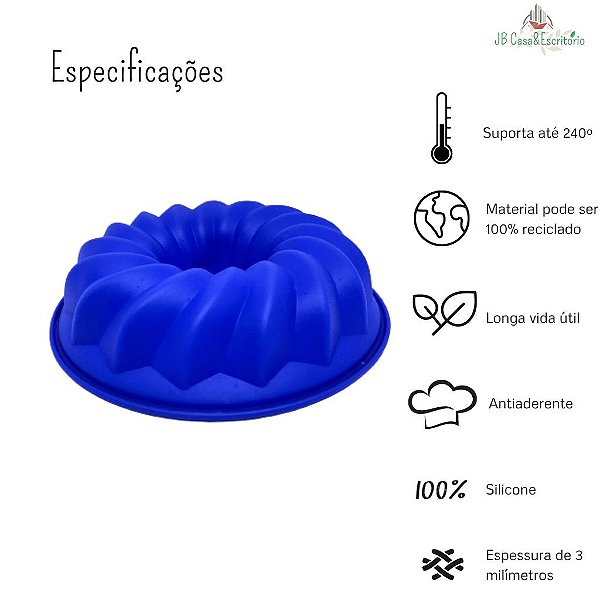 Forma de Bolo e Pudim de Silicone Com Furo Central, Domine a Sua Cozinha!