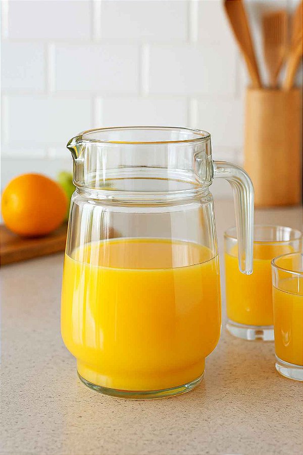 Jarra de Vidro Transparente 1,8L com Tampa de Acrílico – Ideal para Bebidas e Armazenamento