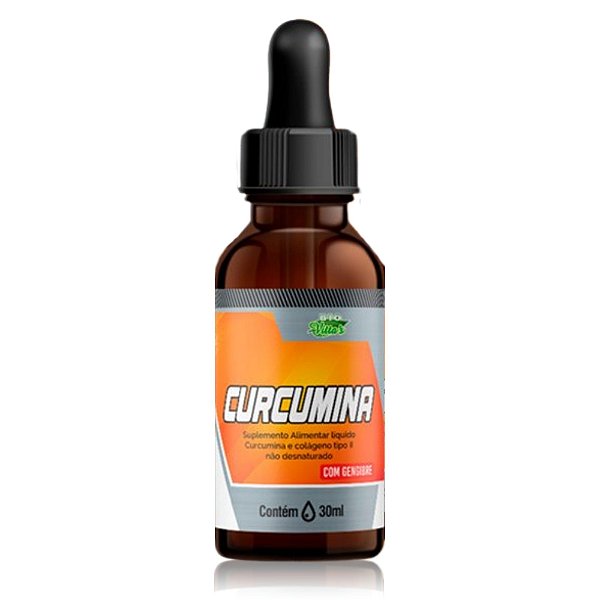 Curcumina + Colageno Tipo 2 e Gengibre em Gotas 30 ML