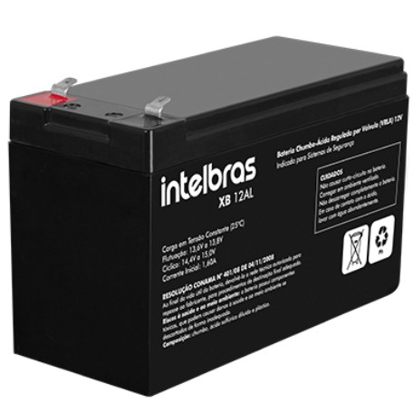 Bateria Sistema de Controle de Acesso 12V 7A - XB 12AL - Intelbras