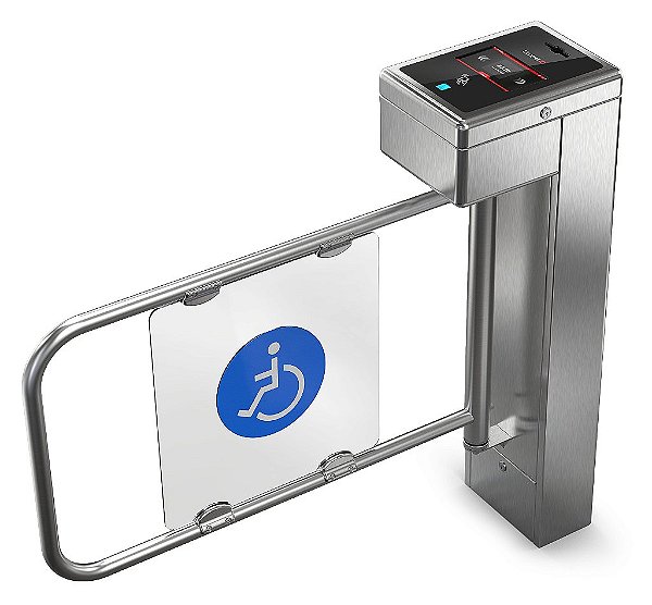 Catraca iDBlock PNE Biometria - Cartão - Senha 6.000 Digitais Inox- ControliD