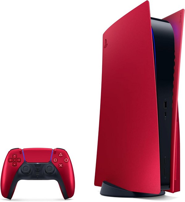 Tampas do Console Playstation 5 – Volcanic Red
