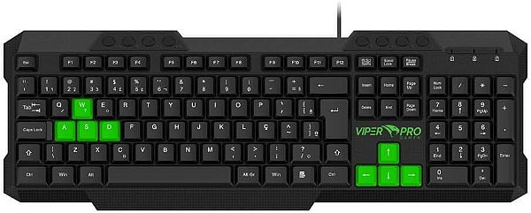 Teclado Gamer Membrana Python Viper Pro Preto