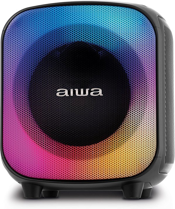 Caixa de Som PartyBox AIWA PB-07 Bluetooth 8H RGB USB TWS Preto
