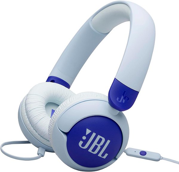 Fone de Ouvido JBL Junior 320 Infantil - Com Fio, Microfone Integrado - Azul