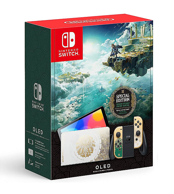 Console Nintendo Switch Oled Edição Especial Zelda Tears Of The Kingdom Edition