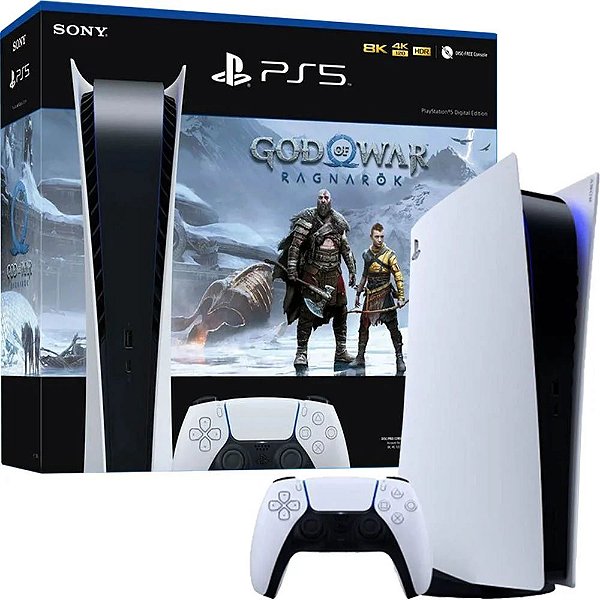 Sony Playstation 5 Digital Bundle God Of War Ragnarok - PS5 Digital Novo