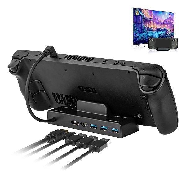 Dock Station Para Steam Deck - Base de Carregamento Steam Deck