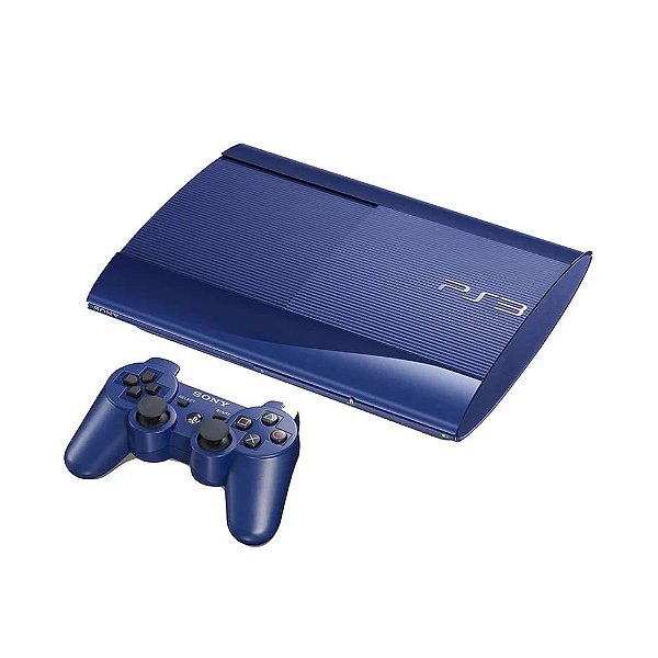 Playstation 3 Super Slim 250gb Edição Limitada Azul Lacrado 