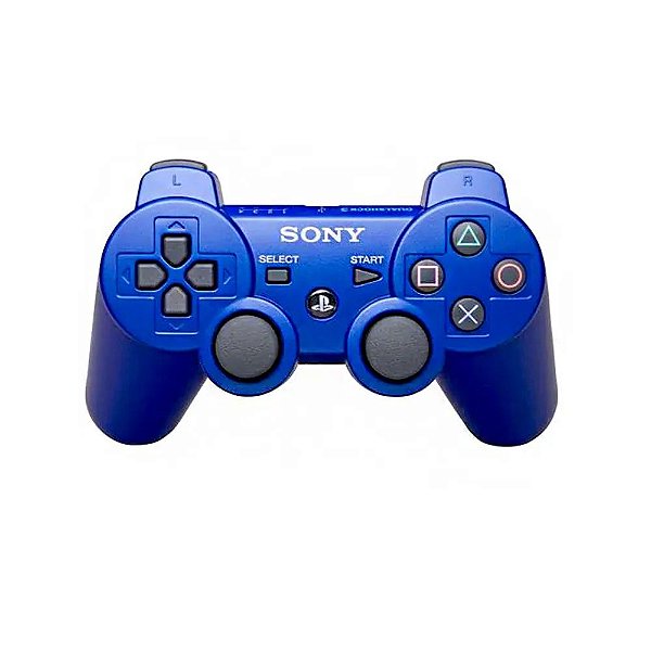 Controle PS3 Sem Fio Dualshock 3 Azul - Similar