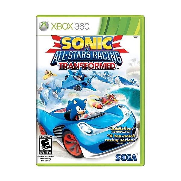 Sonic & All-Stars Racing Transformed Xbox 360 Mídia Física Lacrado
