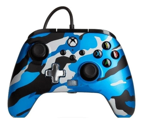 Controle PowerA Enhanced  Xbox One - Series X|S - PC - Metallic Blue Camo
