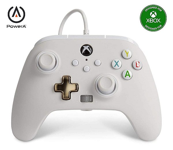 Controle PowerA Enhanced  Xbox One - Series X|S - PC - Branco - Mist
