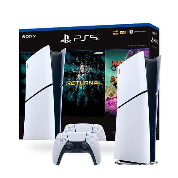 Sony Playstation 5 Slim Digital Edition Bundle 2 Jogos Returnal + Ratchet - PS5 Slim Digital