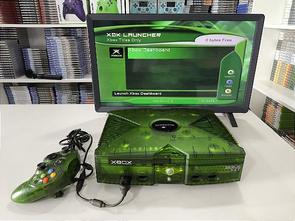 Console Microsoft Xbox Clássico Debug kit Translucent Green