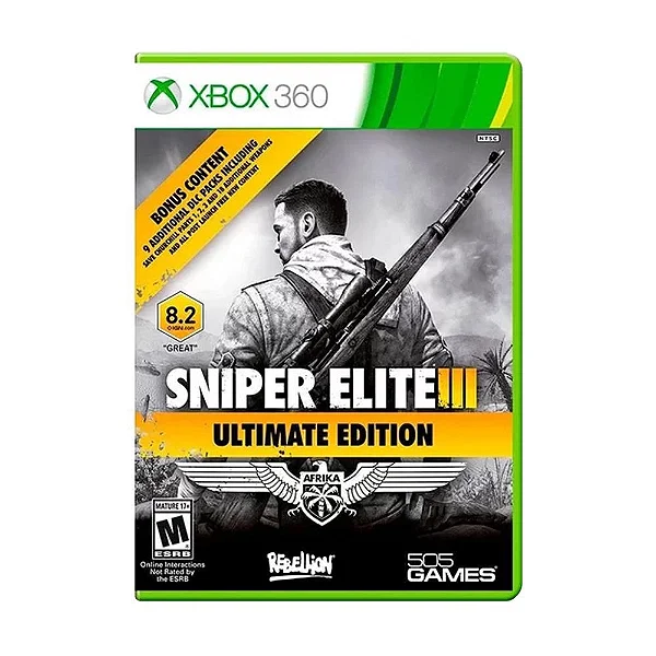 Sniper Elite 3 Ultimate Edition Xbox 360 Original Mídia Física Lacrado