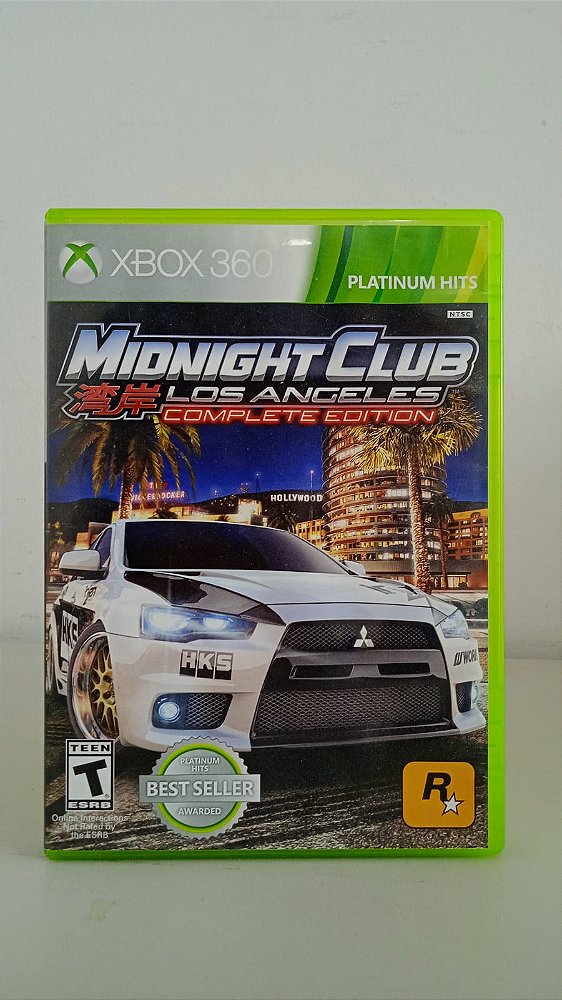 Midnight Club Los Angeles Complete Edition Xbox 360 Original Mídia Física Usado