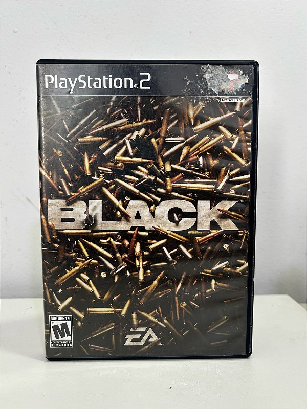 Black PS2 Original Americano Com Detalhes (Usado)
