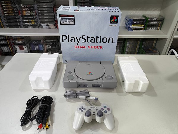 Console Sony Playstation 1 Americano SCPH-9001 - PS1 FAT DUALSHOCK Serial Batendo