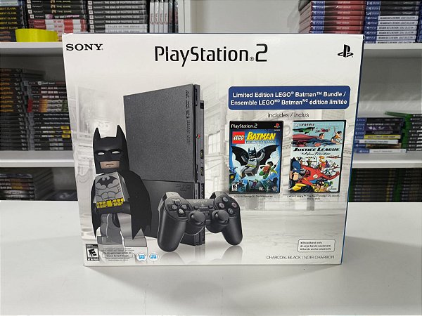 Console Sony Playstation 2 Slim Americano Bundle Lego Batman - PS2 Slim Lacrado SCPH-9001