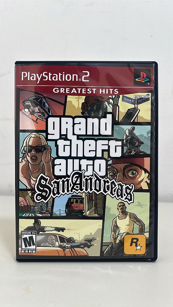 Grand Theft Auto - GTA San Andreas GH PS2 Original Americano (Usado)