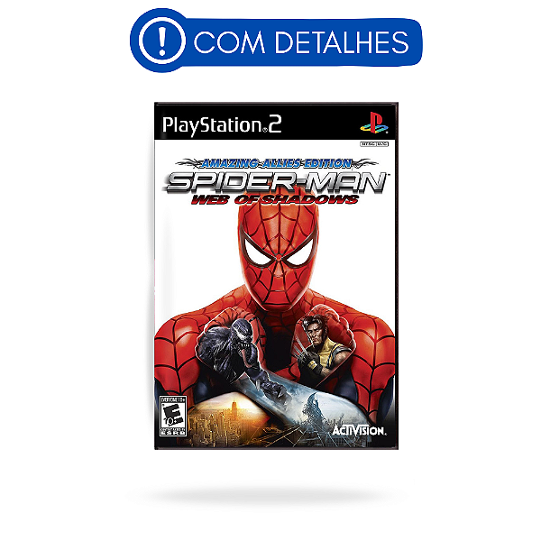 Spider-Man Web of Shadows Amazing Allies Edition PS2 Original Americano (Usado com Detalhes)
