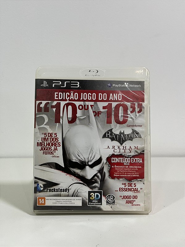 Batman Arkham City Edição Jogo Do Ano PS3 Mídia Física (Usado)