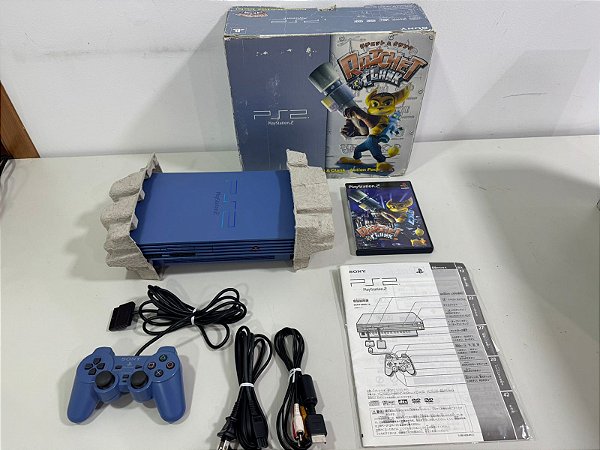 Console Playstation 2 Fat Edição Ratchet E Clank Toys Blue Japonês