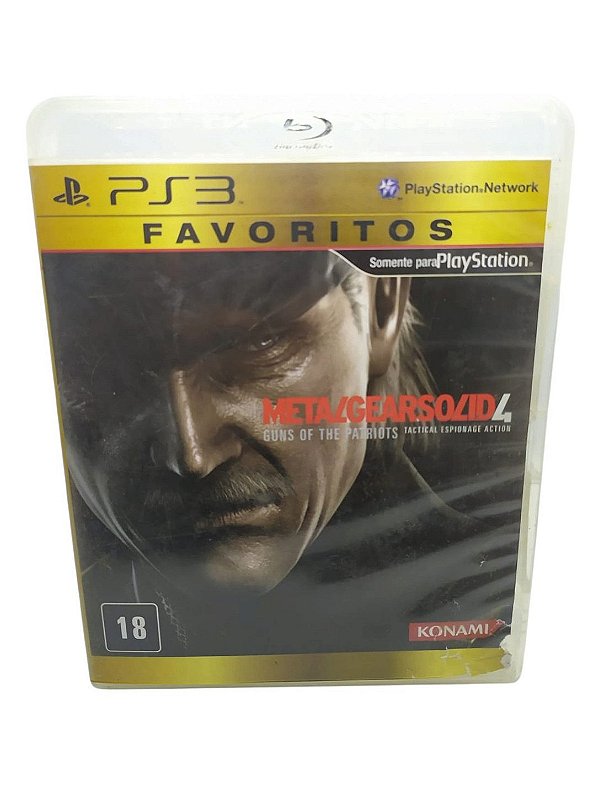 Metal Gear Solid 4 Guns of Patriots Favortios Mídia Física PS3